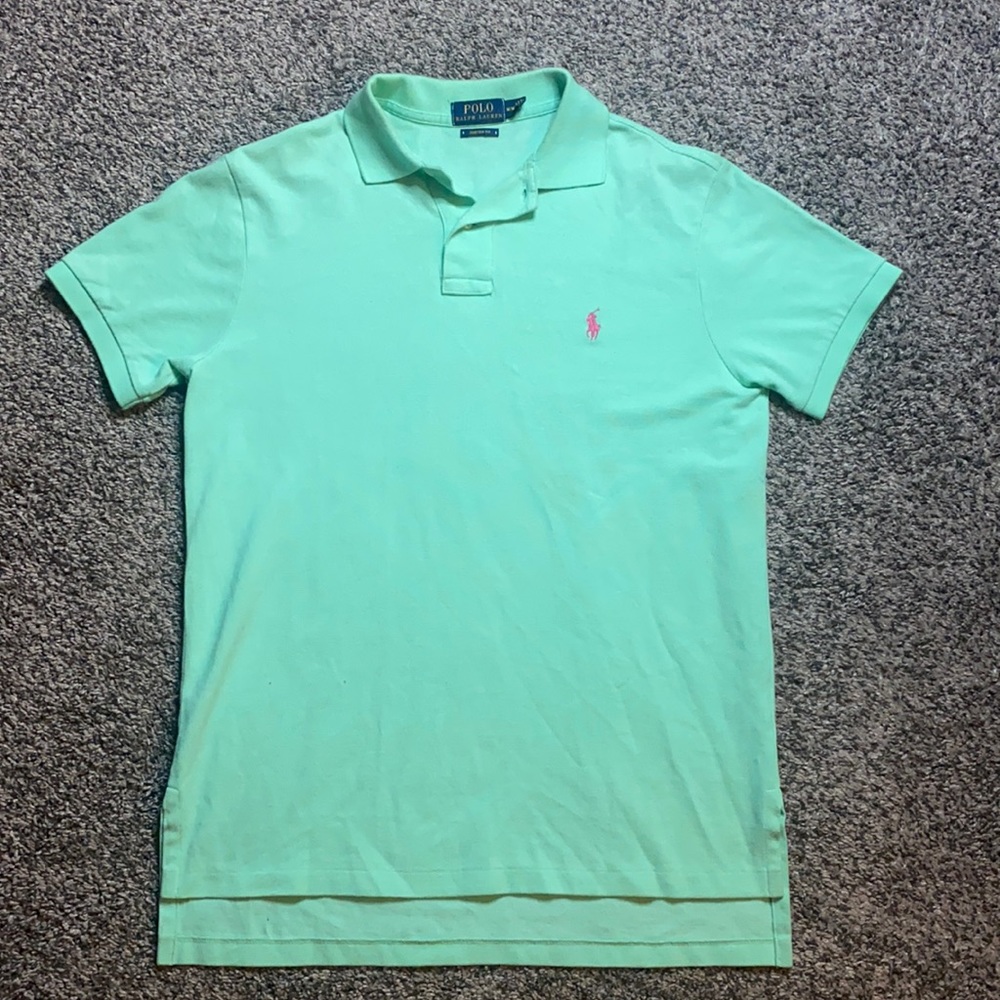Mint Green Polo Shirt - Medium